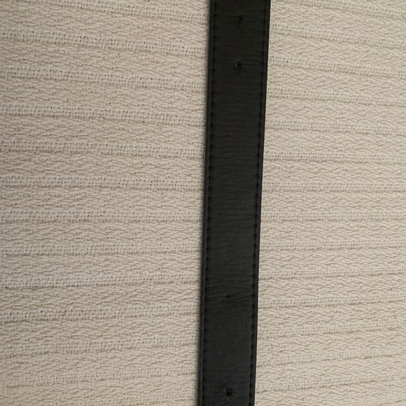 Black brass buckle belt sz M - Picture 10 of 10